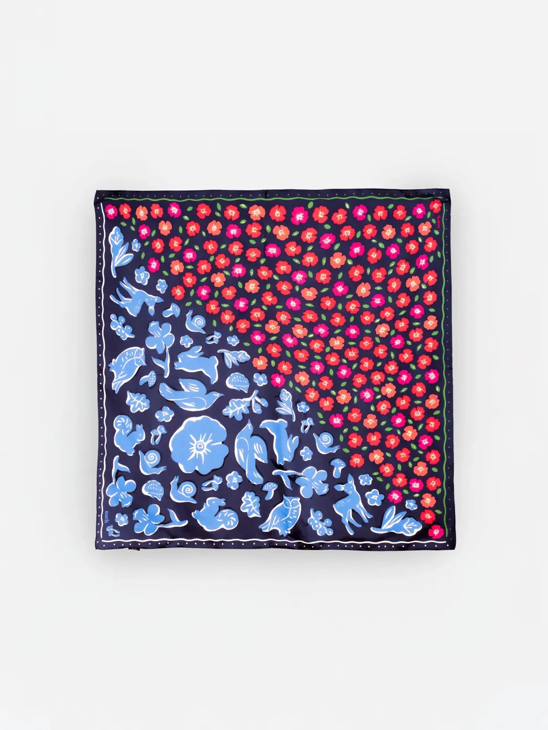Nach Bijoux Sous Bois foulard satin soie 90x90 cm