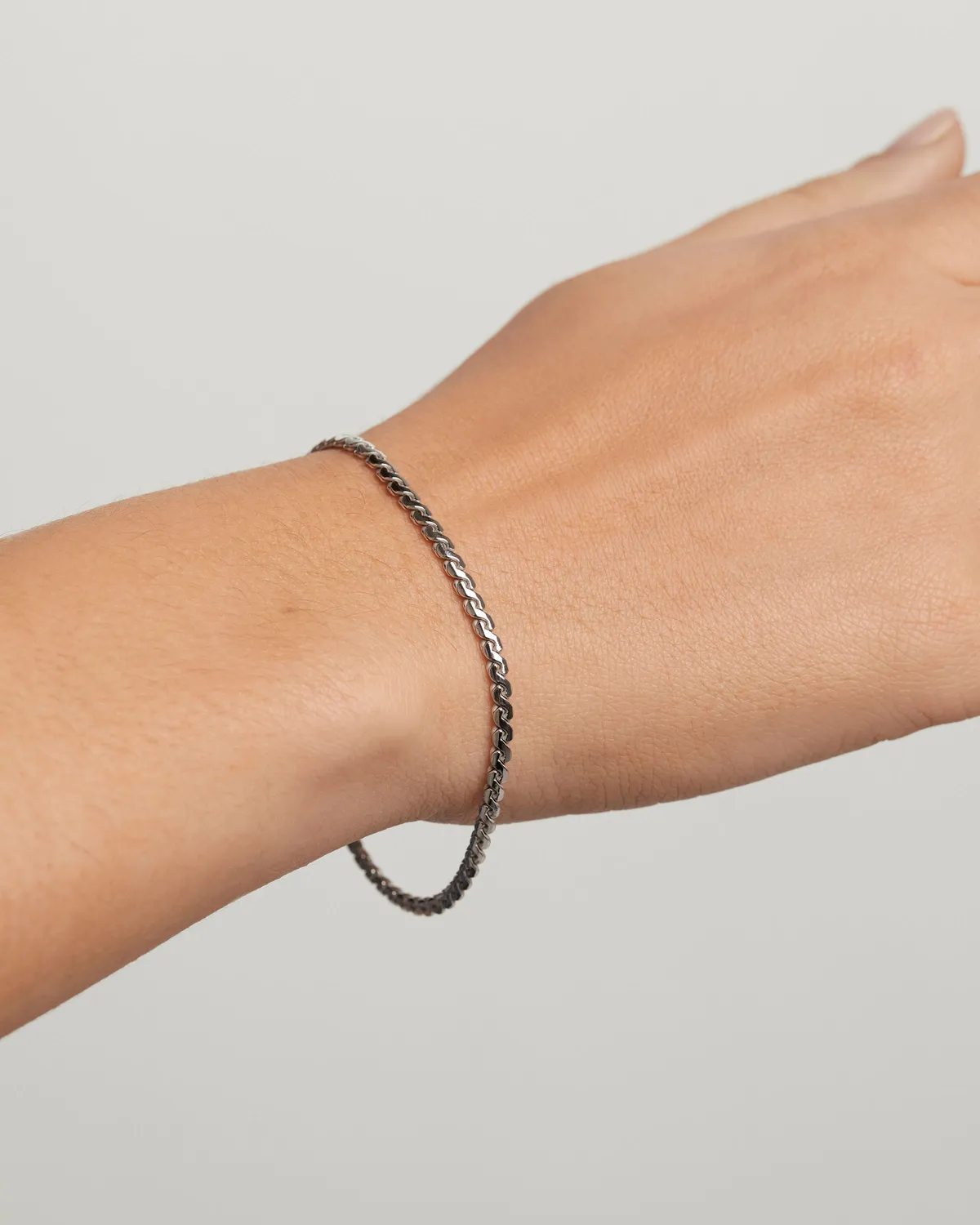 PDPAOLA Serpentine bracelet chaine argent taille S sans pierre