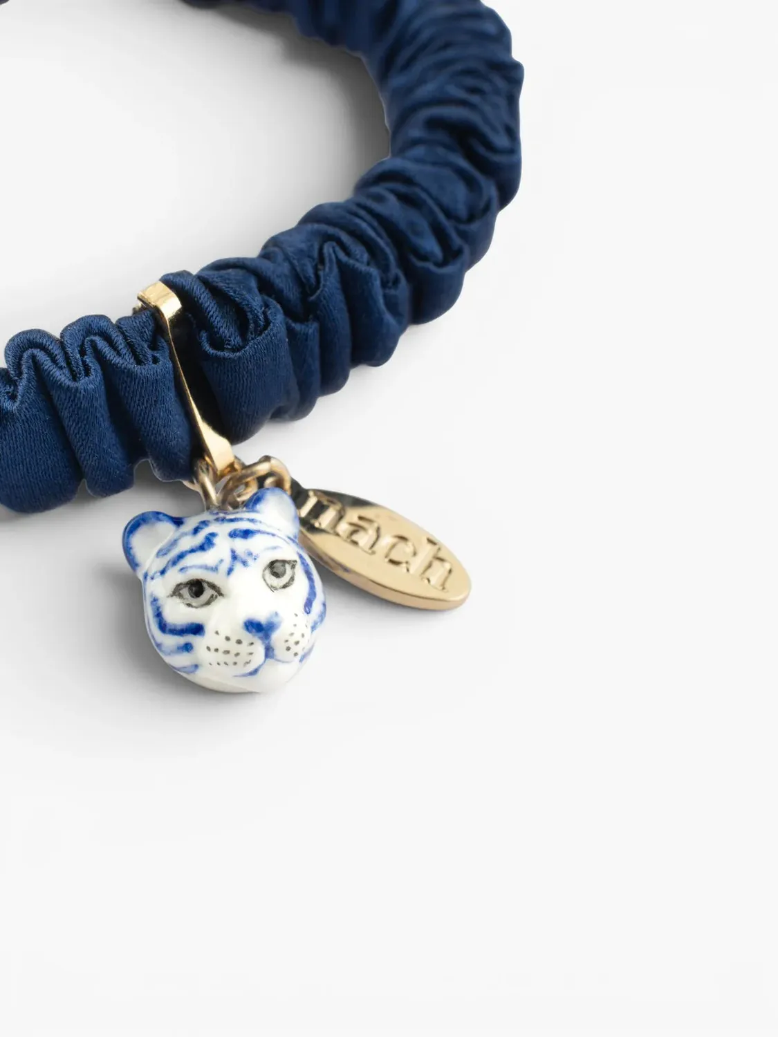 Nach Bijoux chouchou bleu bracelet soie tigre porcelaine