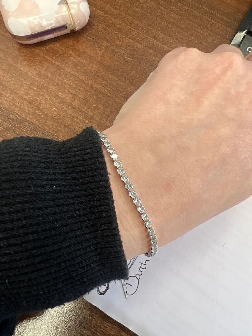 Astrid & Miyu Gleam Bold tennis bracelet argent large