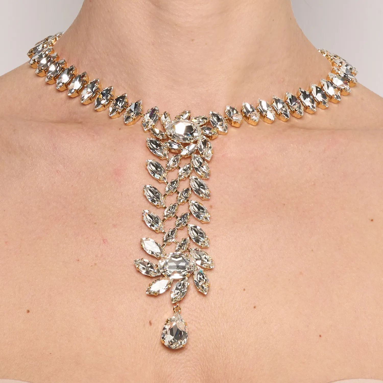 Philippe Ferrandis Paris by Night collier cravate bleu cristal