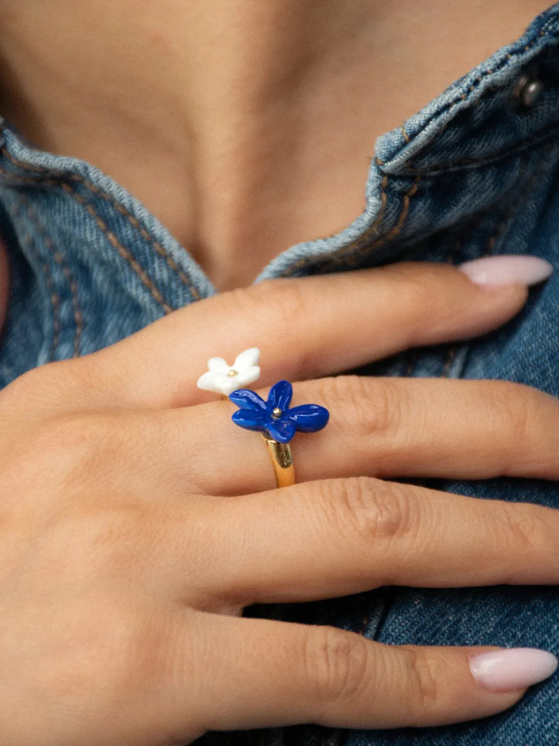 Nach Bijoux FaceToFace jasmin bague ajustable