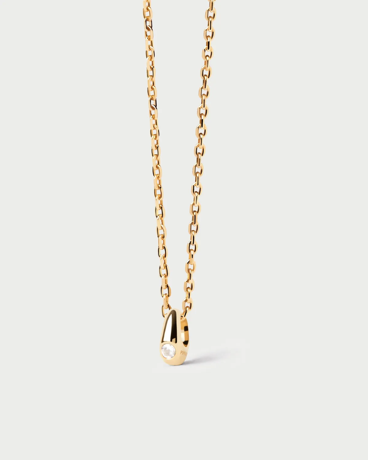 PDPAOLA Serena pendentif or zirconia blanc 9,5 mm