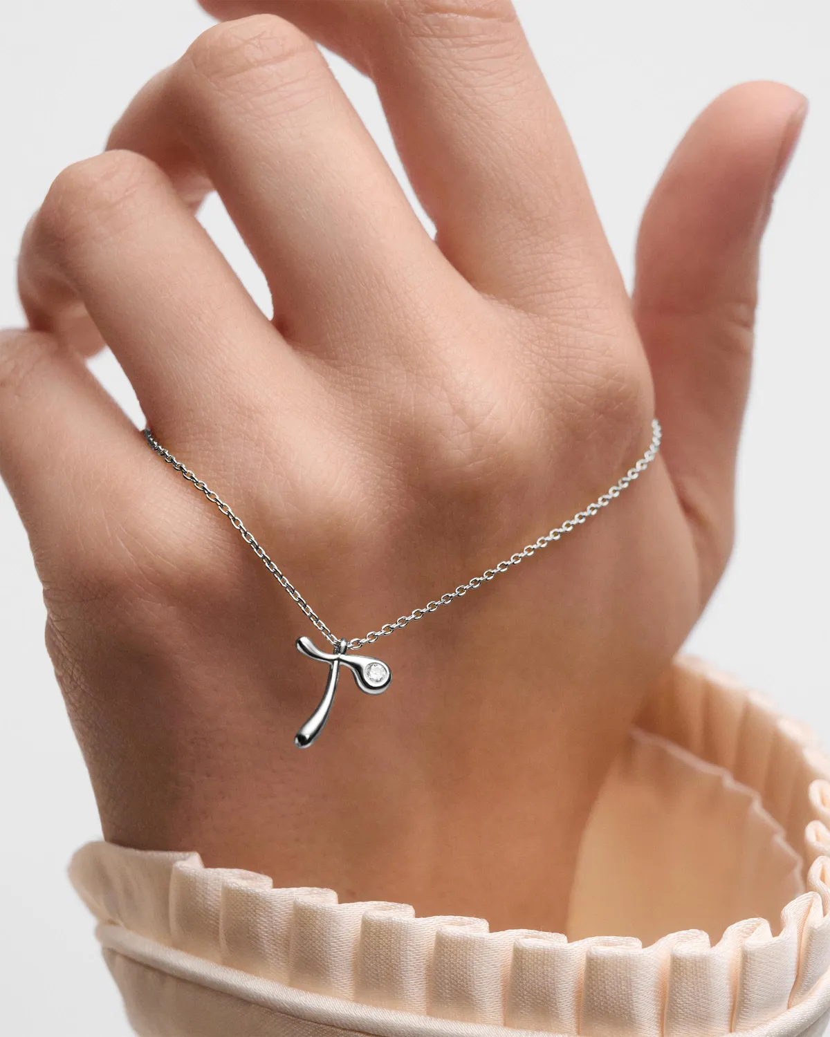 PDPAOLA Initiale T collier pendentif argent 40-50 cm