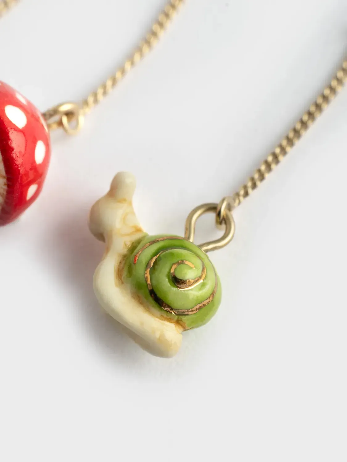 Nach Bijoux champignon escargot boucles longues 6,6 cm