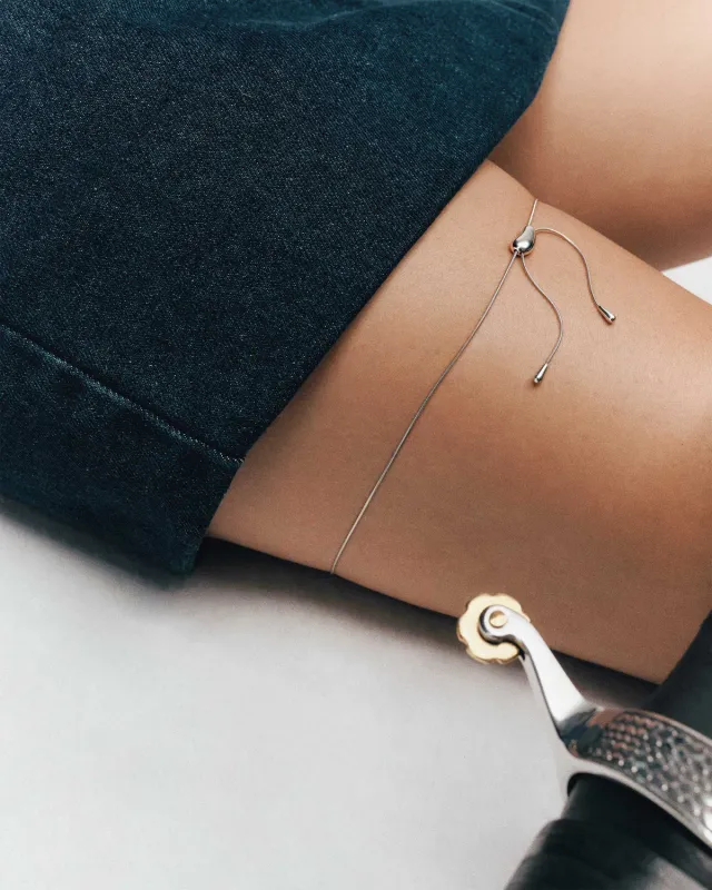PDPAOLA Rodeo collier argent coulissant