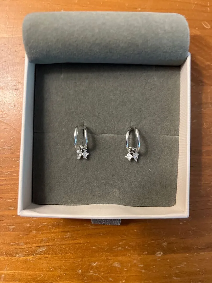 Astrid & Miyu Celestial créoles argent cristal