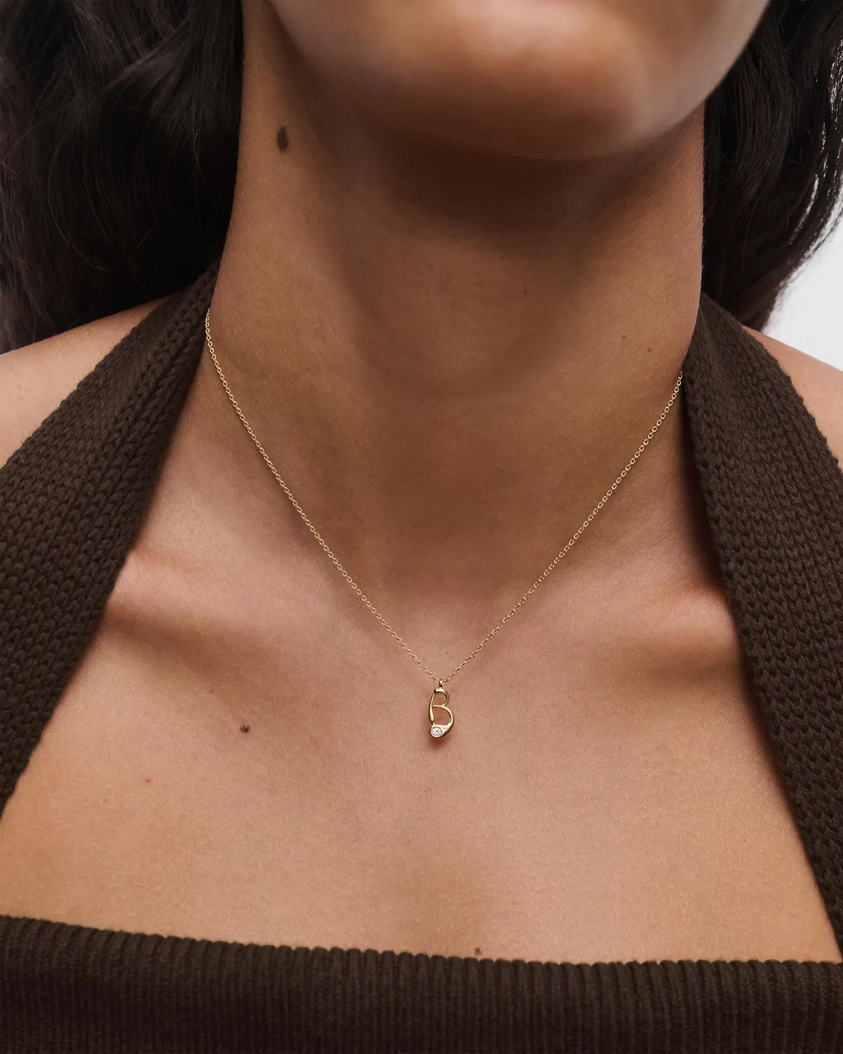 PDPAOLA B collier initiale B doré 40-50 cm
