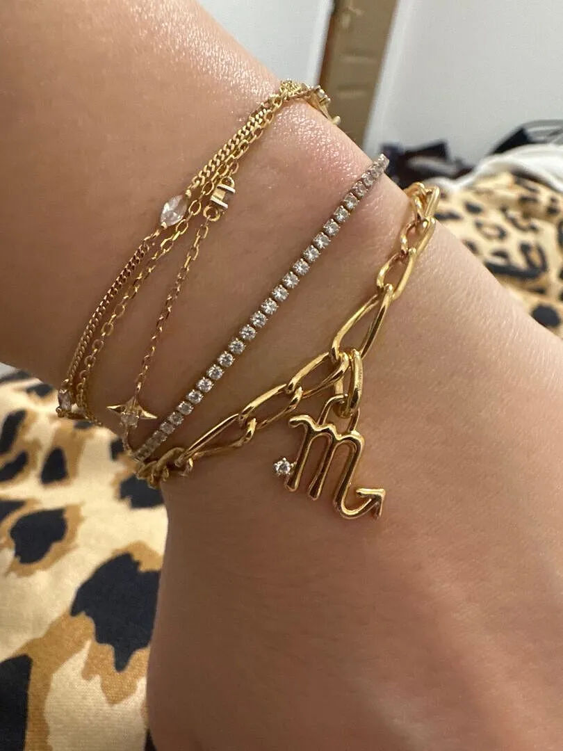 Astrid & Miyu Infinite Slim Chain bracelet doré fin