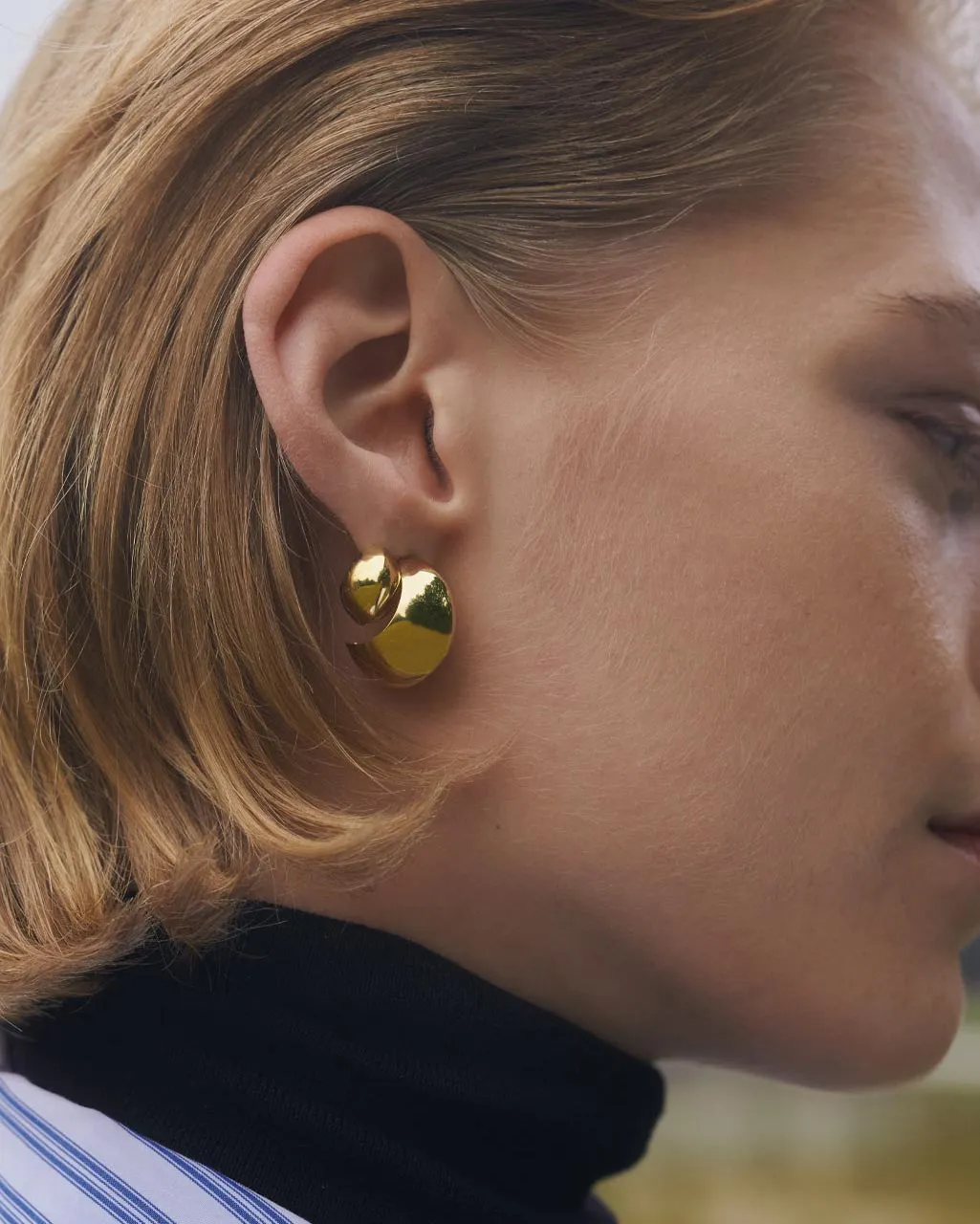 Completedworks Curve boucles d'oreilles créoles vermeil recyclé