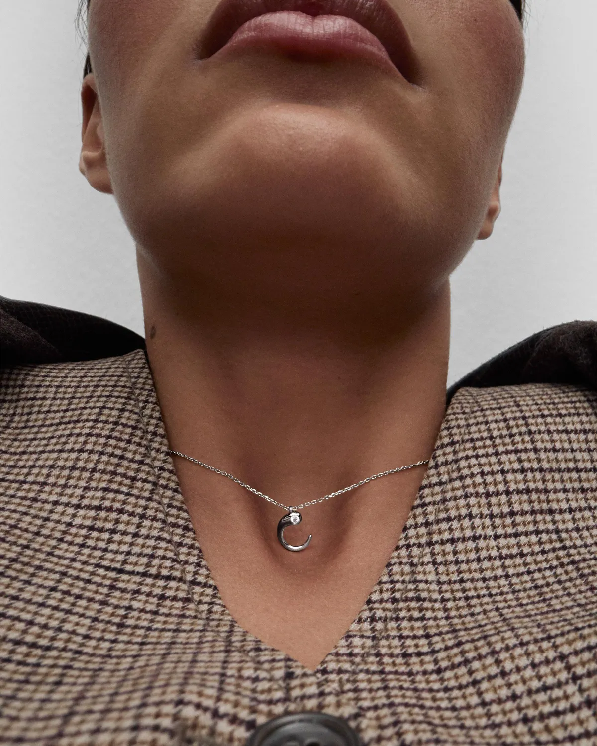 PDPAOLA Initial C collier pendentif argent 40-50 cm