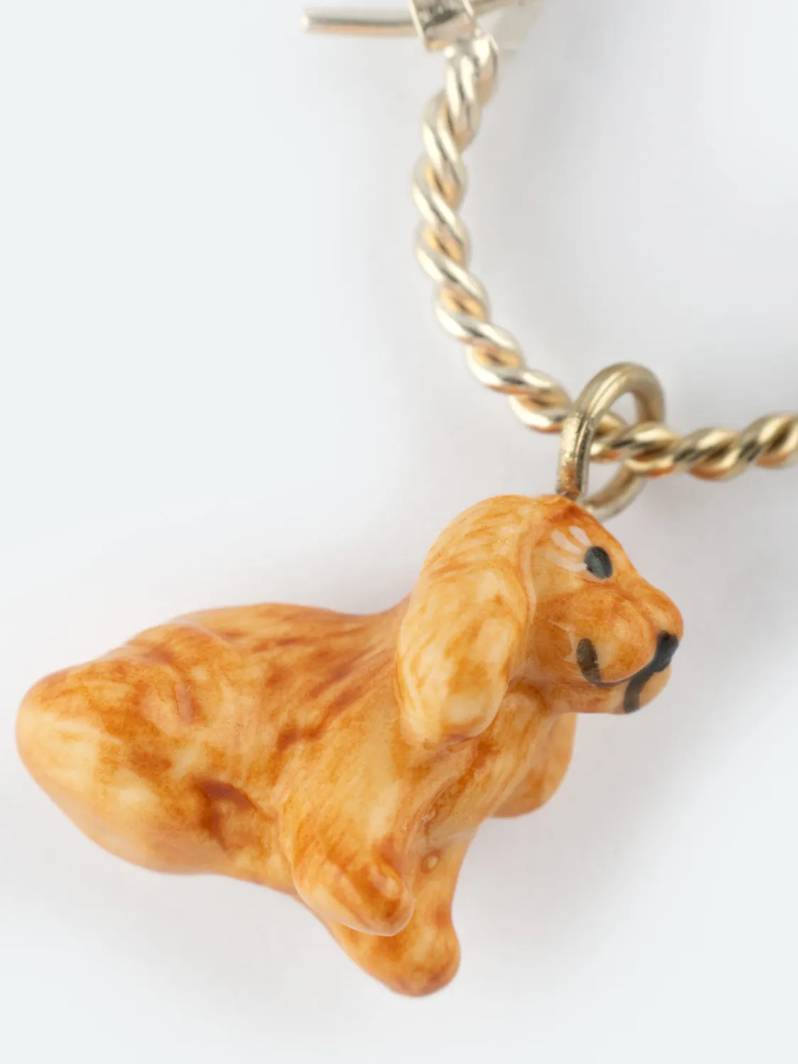 Nach Bijoux Mini créole chien Cocker boucle d'oreille à l'unité orange