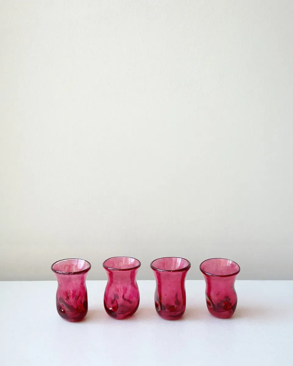 Completedworks Thaw Notsobig set 4 petits verres magenta