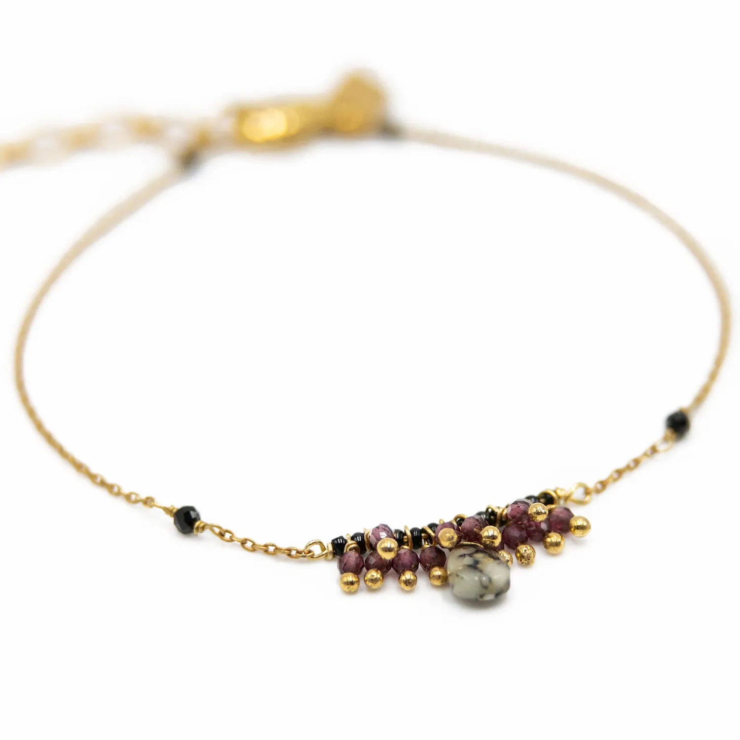 Le Fourbi de Capucine FDC9 bracelet jaspe grenat 16 cm