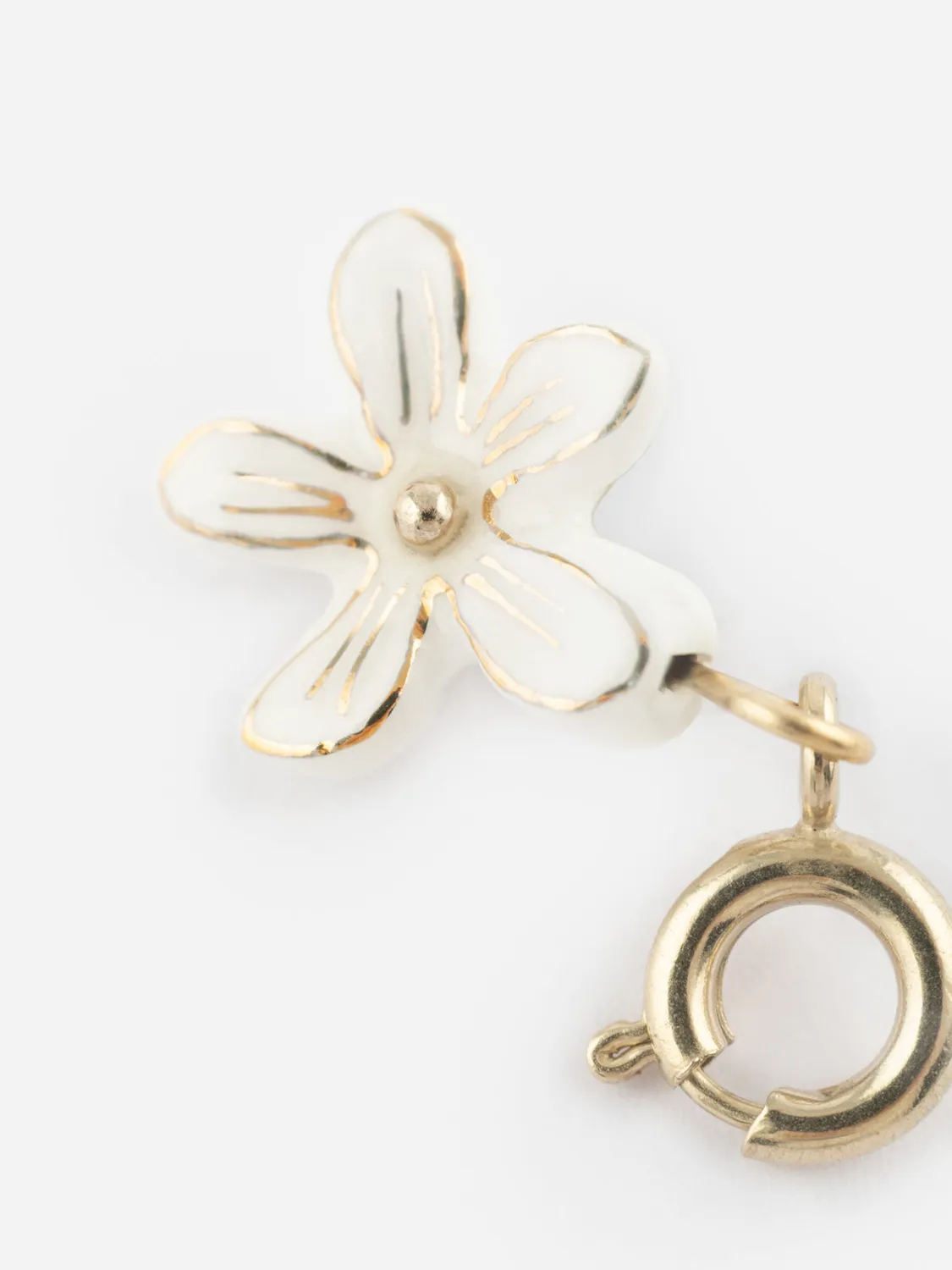 Nach Bijoux Idole Sauvage charm’s fleur Erine blanche porcelaine