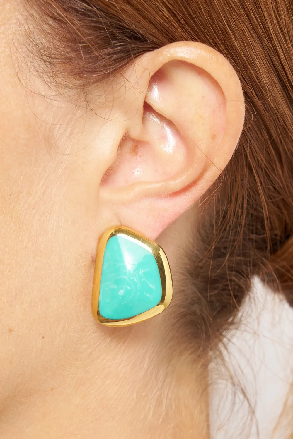 Philippe Ferrandis Riviera puces boucles d’oreilles doré éclat