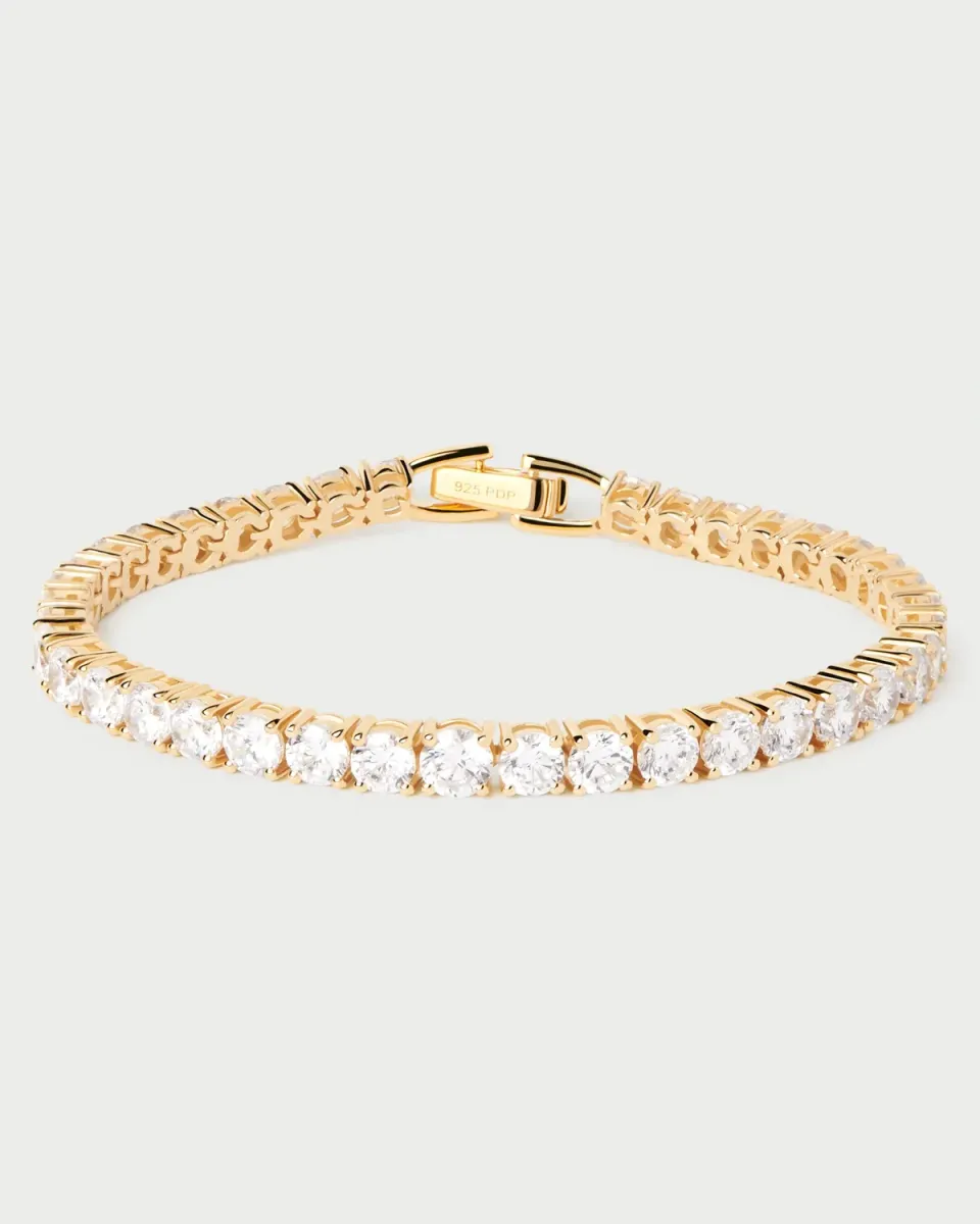 PDPAOLA Tennis Supreme bracelet rivière plaqué or