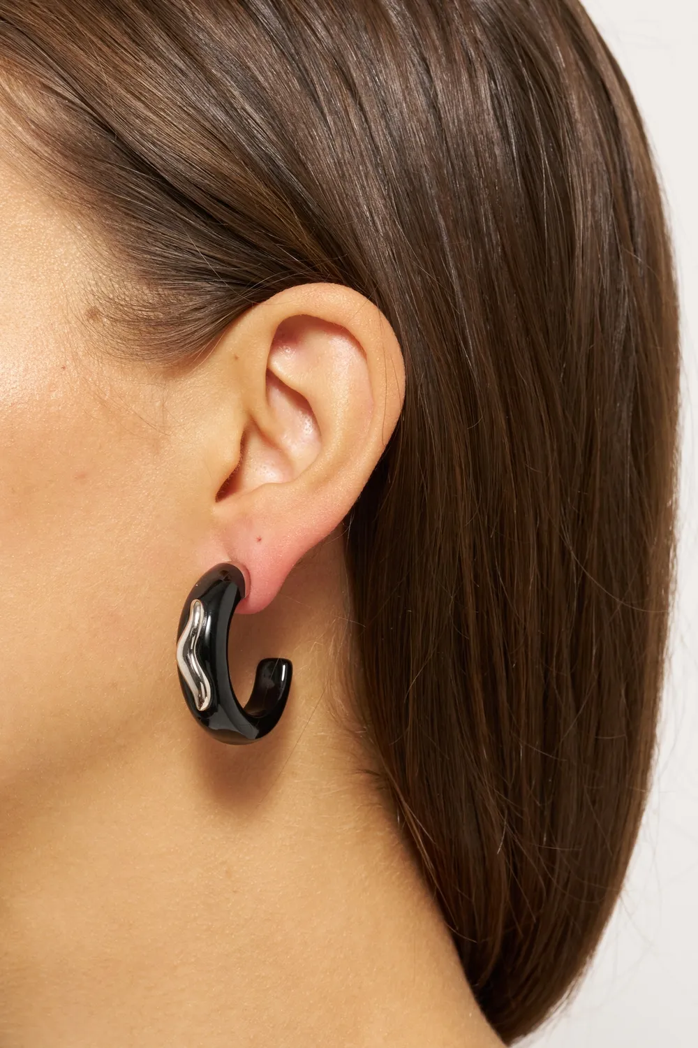Philippe Ferrandis Waves Metallic Wave boucles clous résine