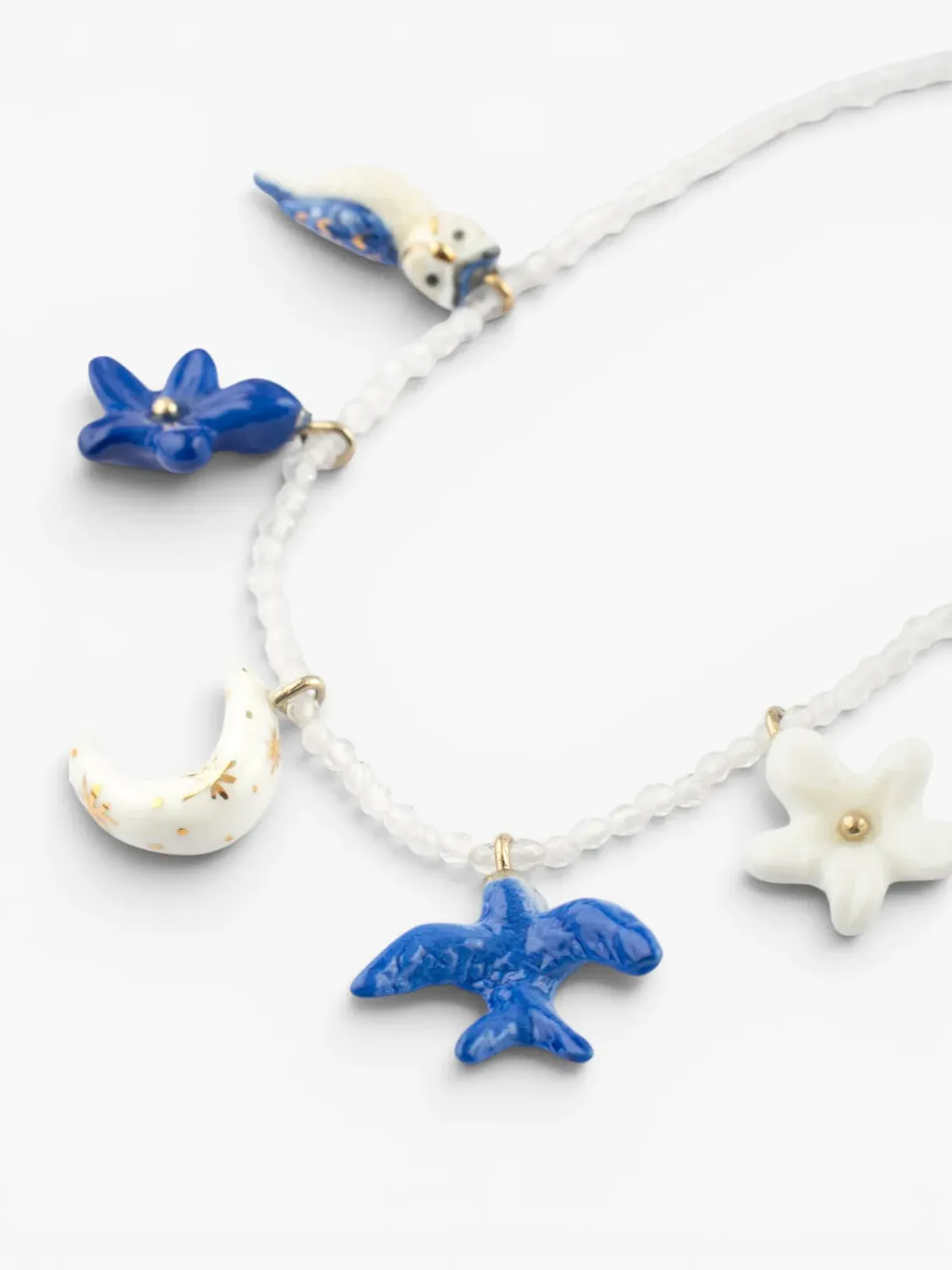 Nach Bijoux collier multi cosmic et perles cristal 44 cm