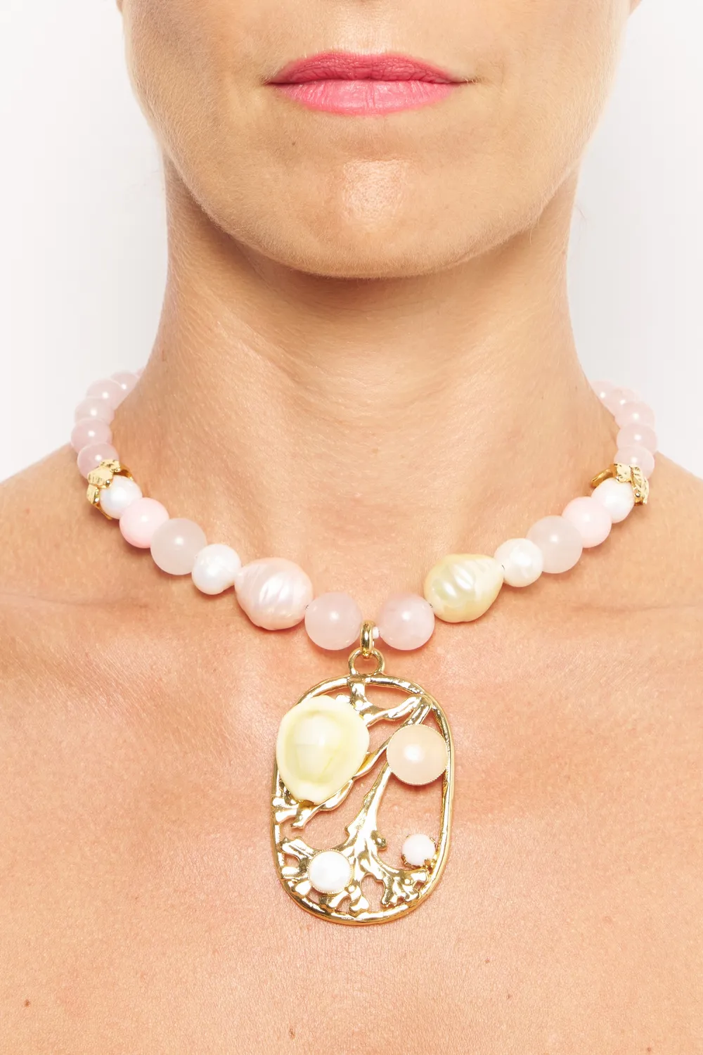 Philippe Ferrandis Corfou collier perles doré