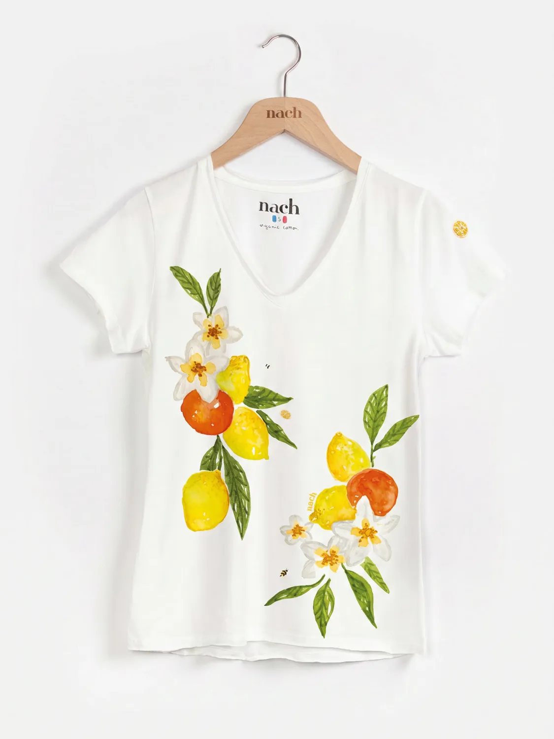 Nach Bijoux Victor fruits du jardin t-shirt col V