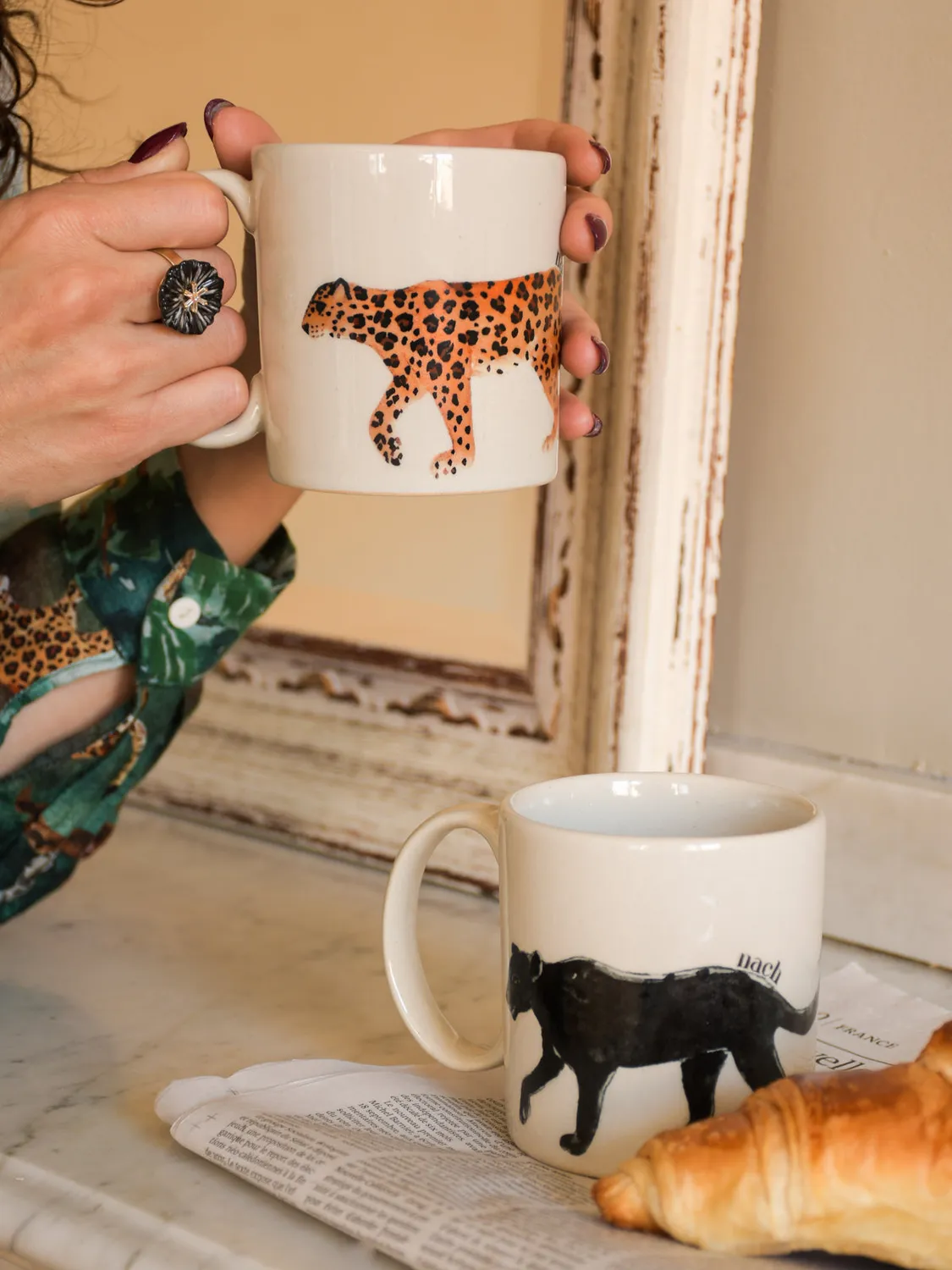 Nach Bijoux Il était une fois mug léopard porcelaine 8,5 cm