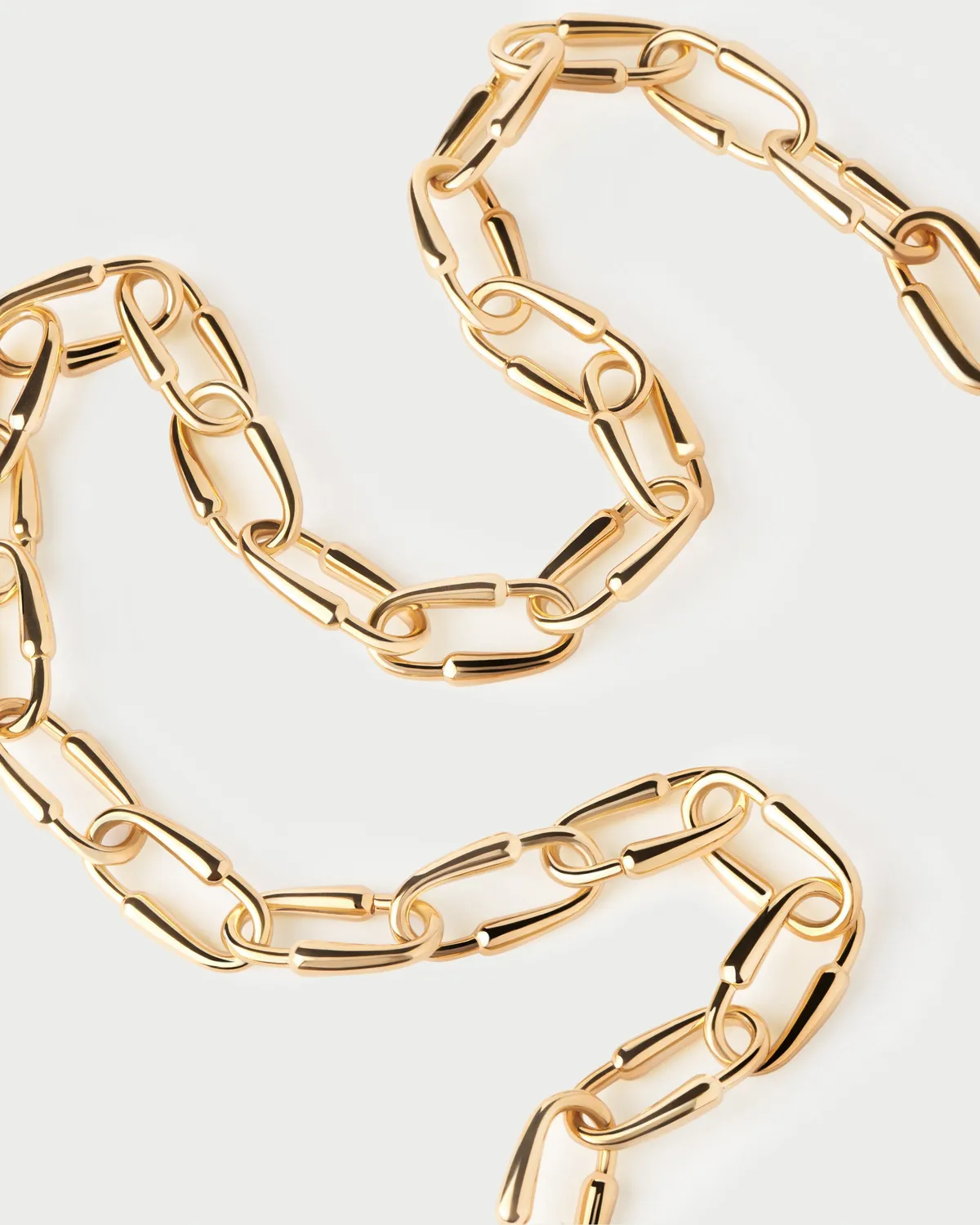 PDPAOLA Loop collier chaîne 51,5 cm maillons dorés