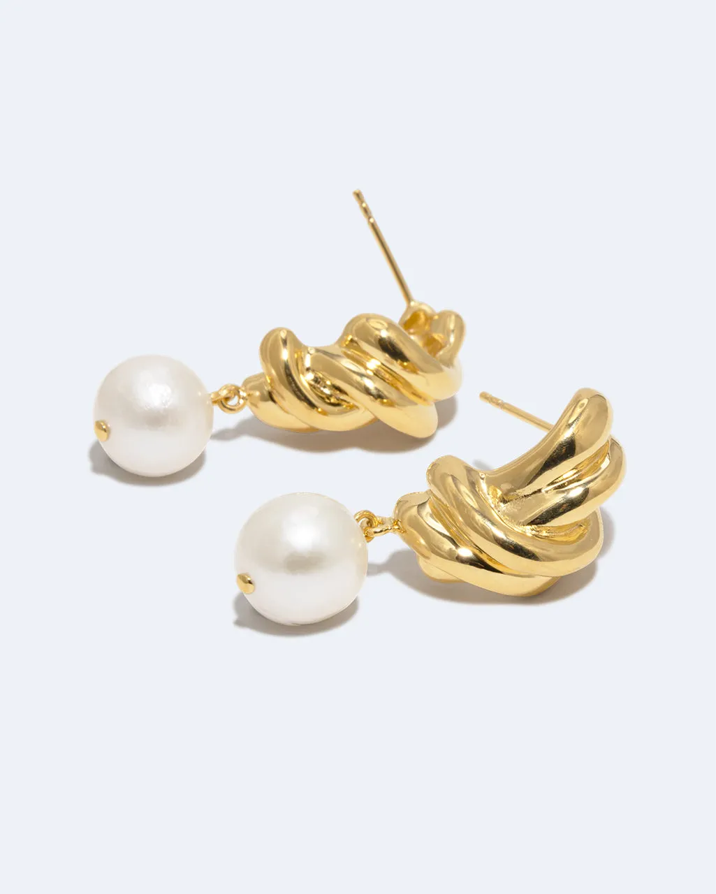 Completedworks Something Borrowed Boucles perle vermeil or