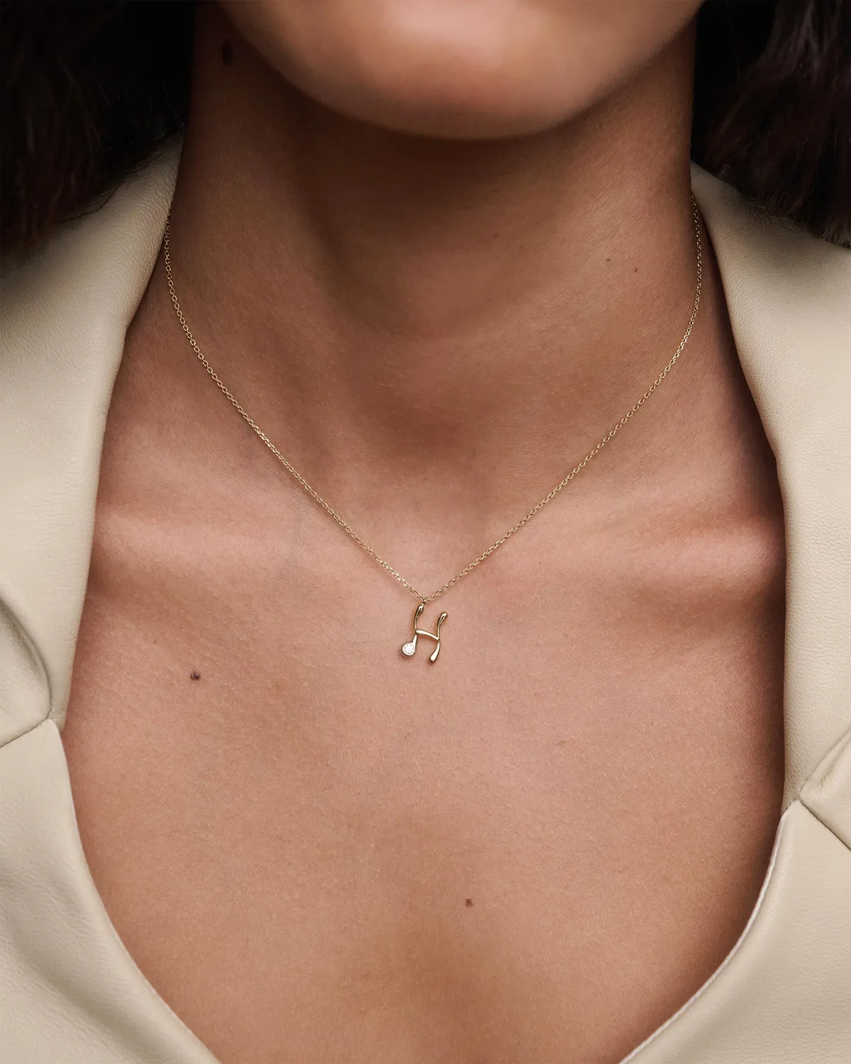 PDPAOLA Lettre H collier initiale doré