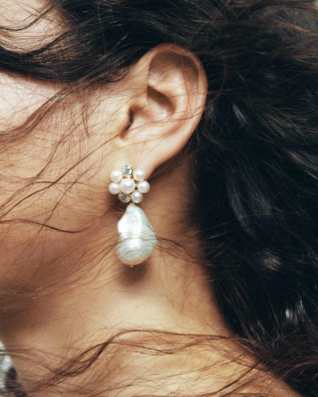 Completedworks Lightdrops boucles d’oreilles perle zirconia