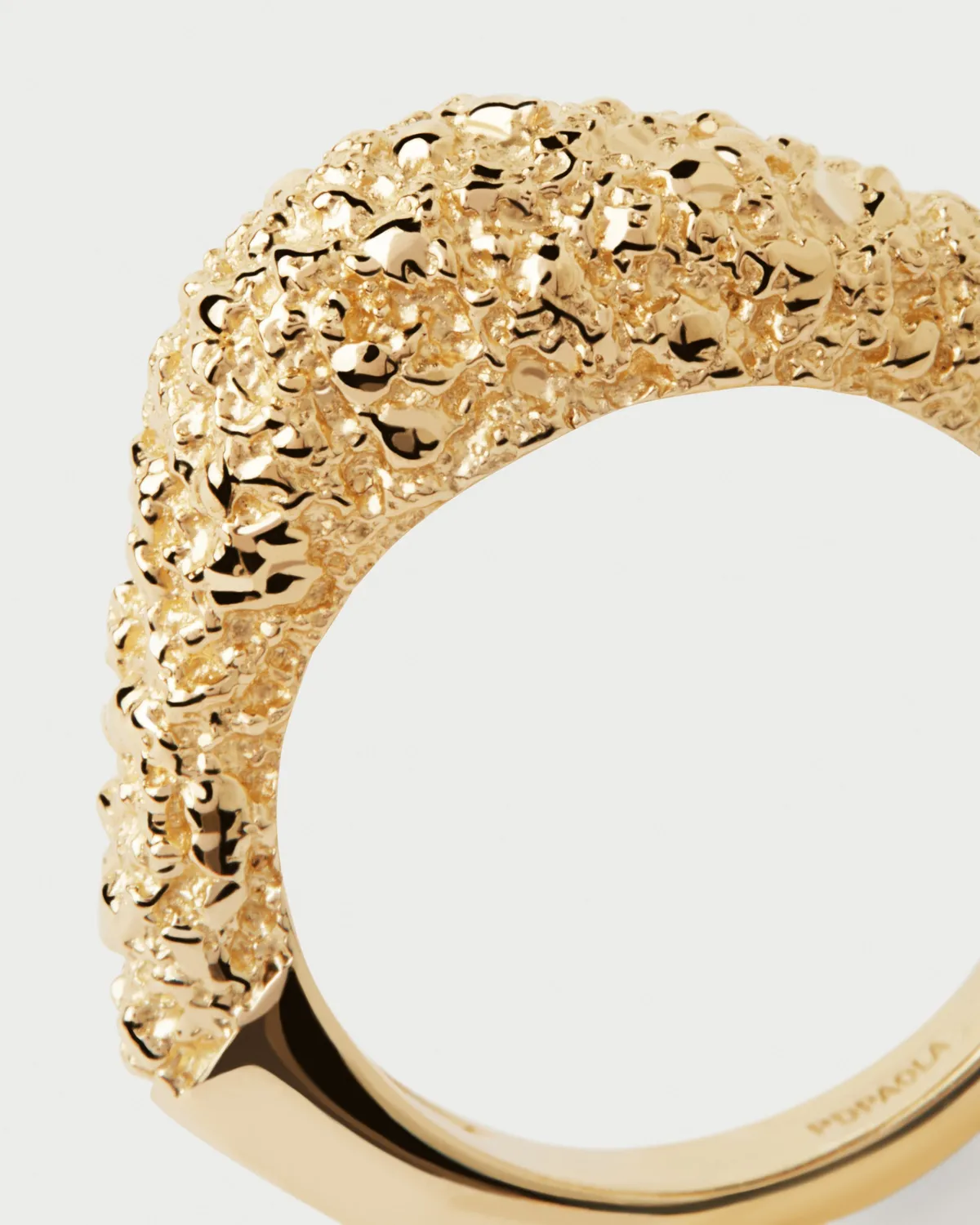 PDPAOLA Duna bague large plaqué or 18 carats