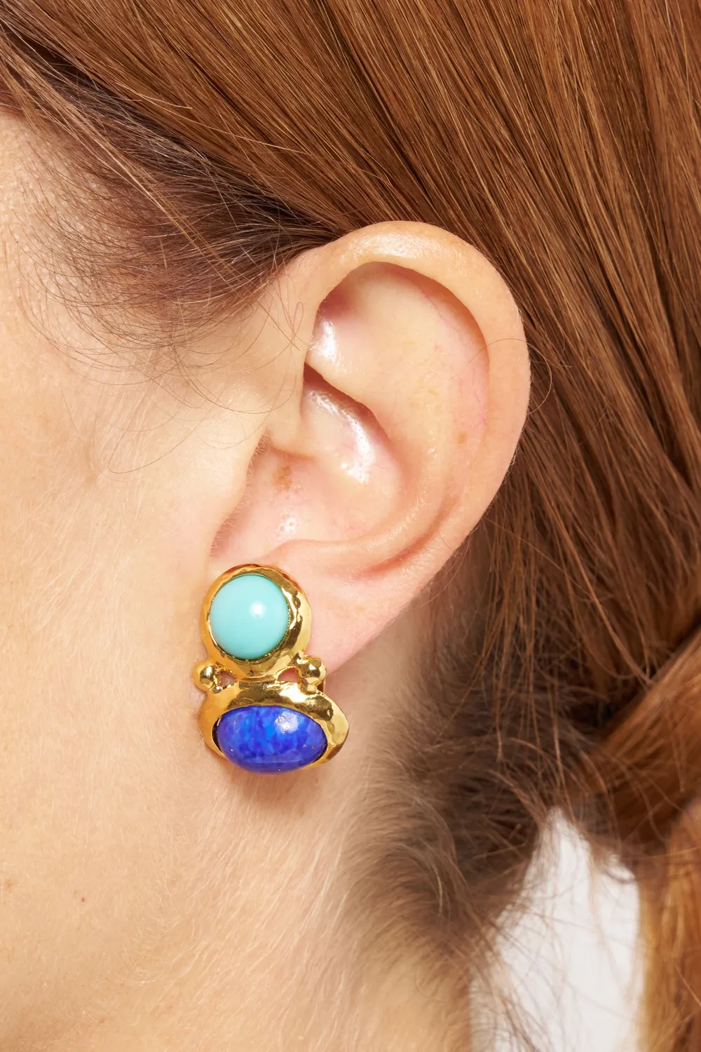 Philippe Ferrandis New Gems boucles d’oreilles clips cabochon