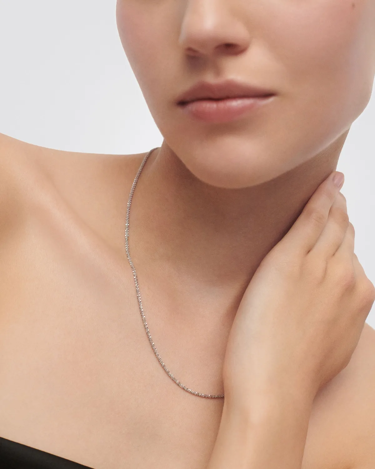 PDPAOLA Sparkle collier chaîne argent 45 cm