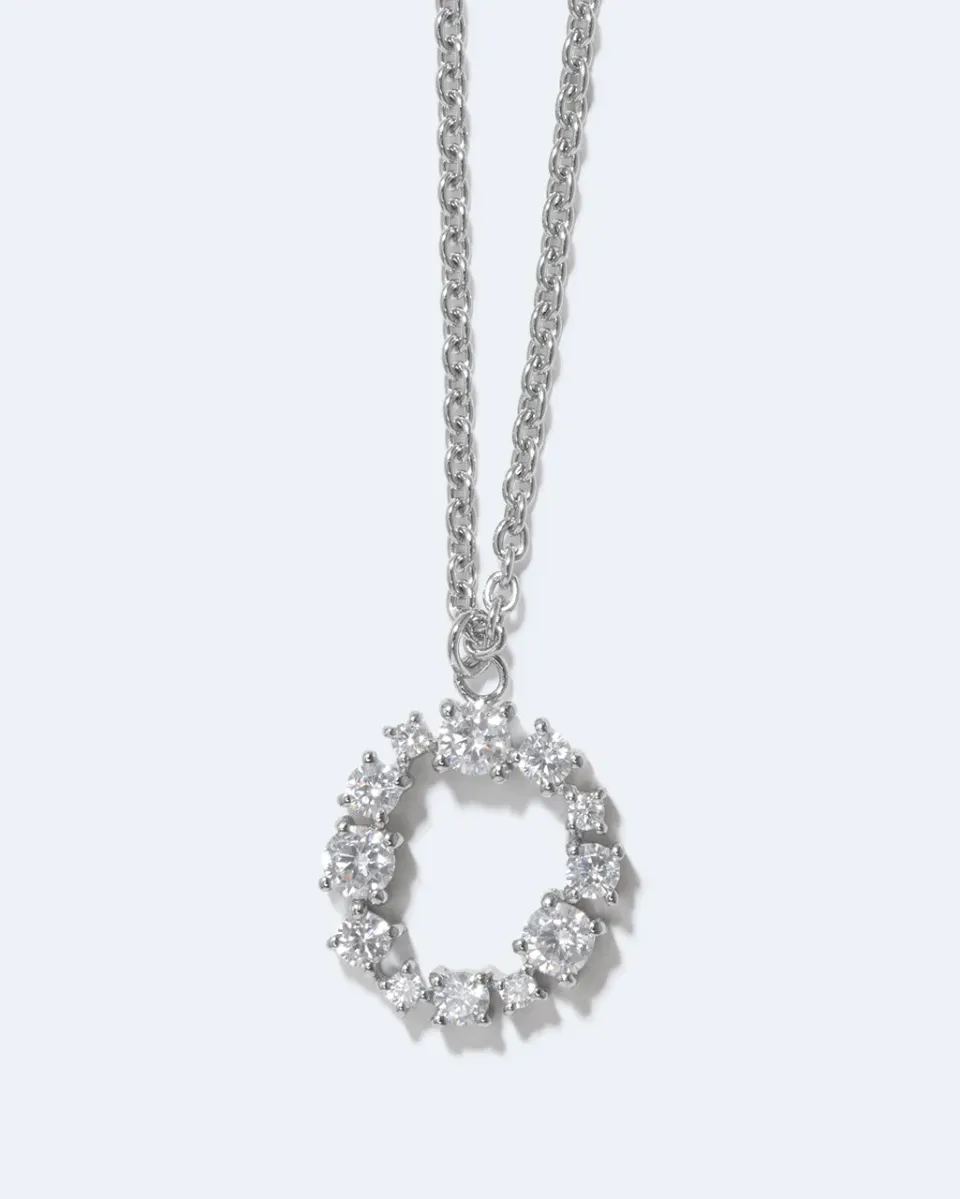 Completedworks Suburbs Glitchy O pendentif rhodié zirconia