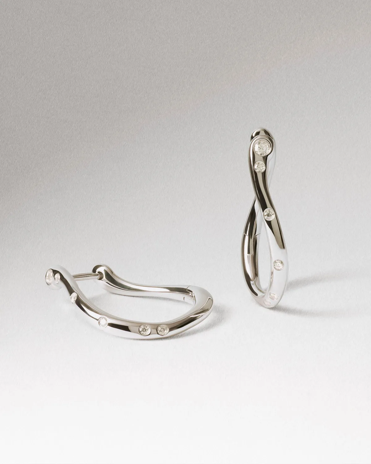 PDPAOLA Air mini créoles argent zirconia