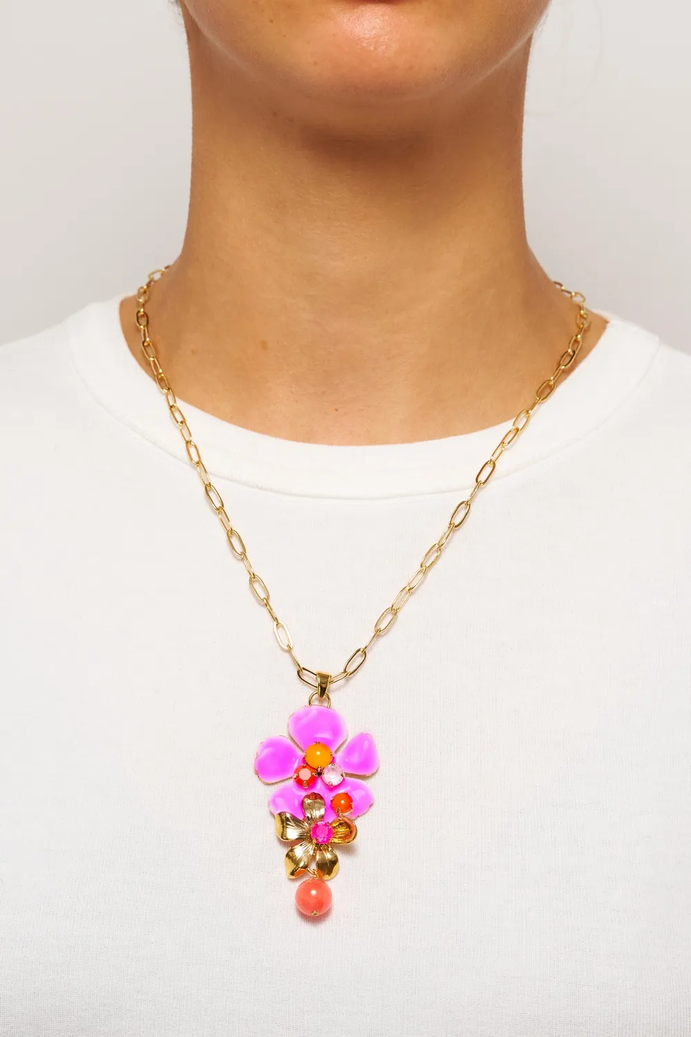 Philippe Ferrandis Ischia collier long blanc