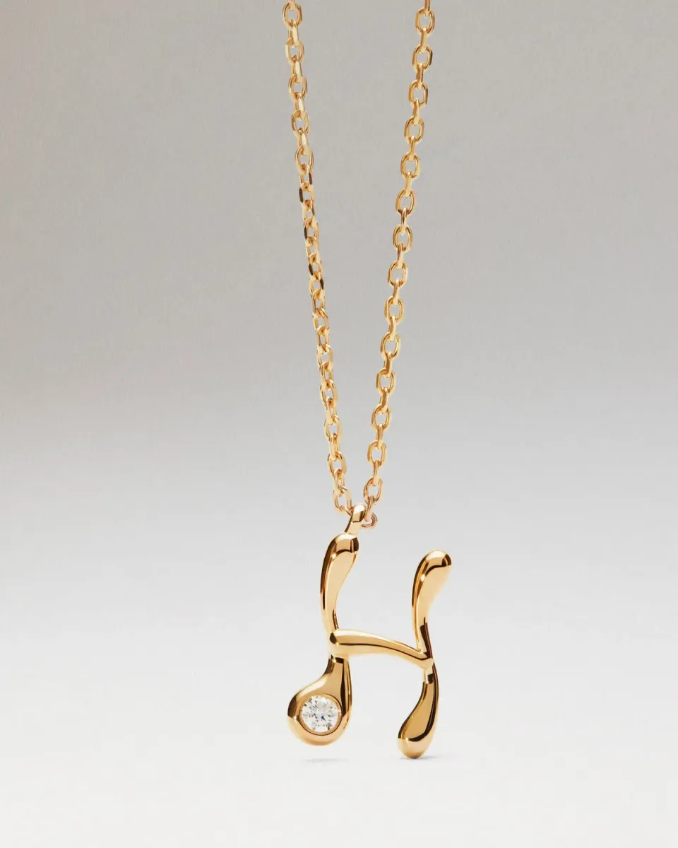 PDPAOLA Lettre H collier initiale doré