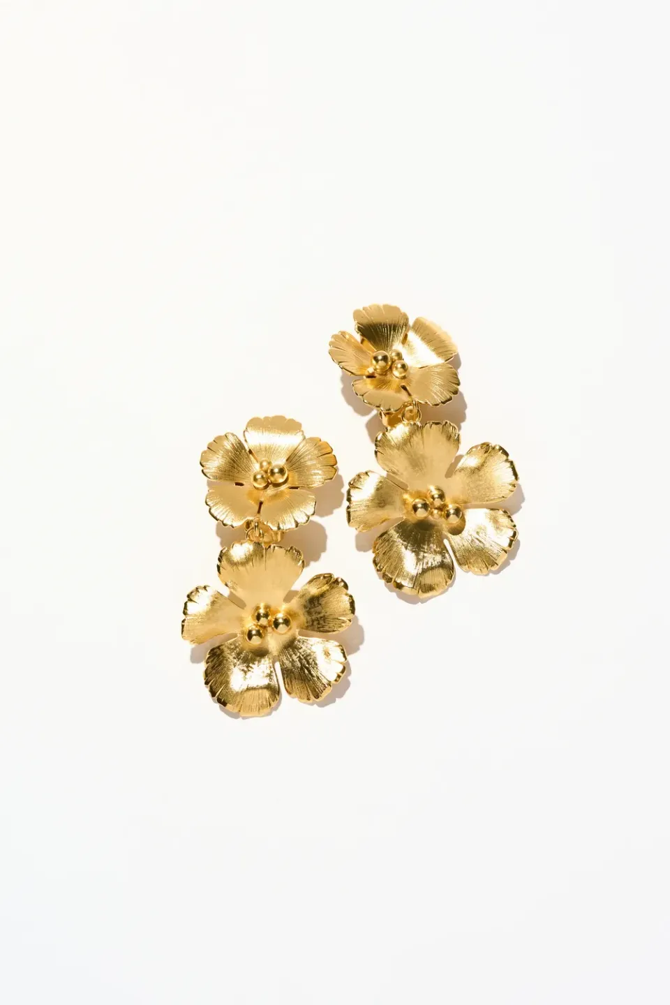 Philippe Ferrandis Magnolia MAG10 boucles d'oreilles clips dorées