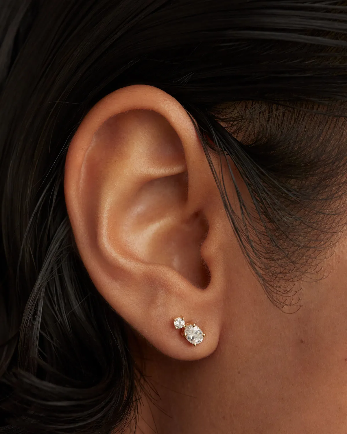 PDPAOLA Nikita Single boucle piercing zirconia dorée