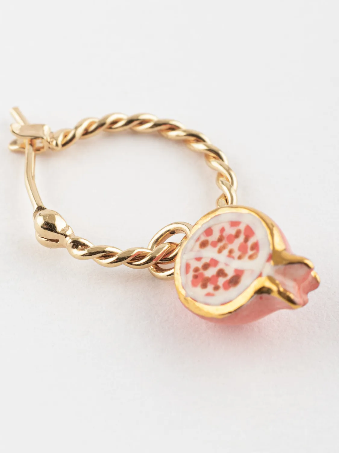 Nach Bijoux Mini créole grenade boucle unité rouge
