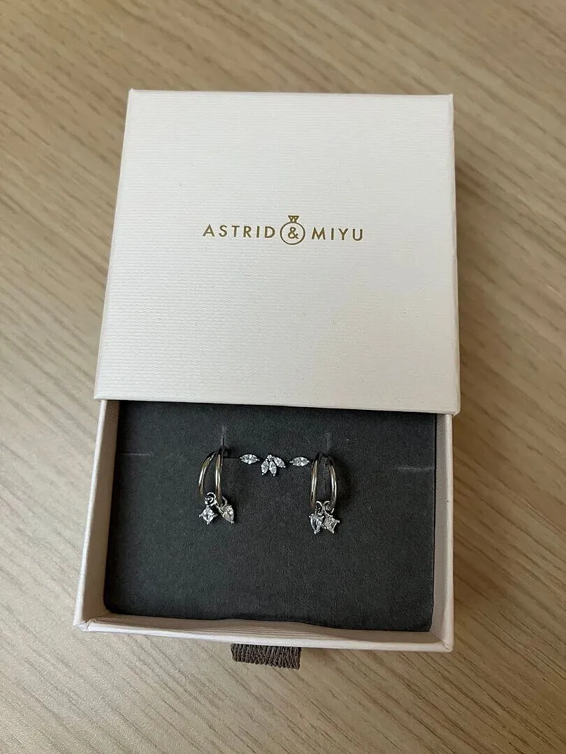 Astrid & Miyu Celestial créoles argent cristal