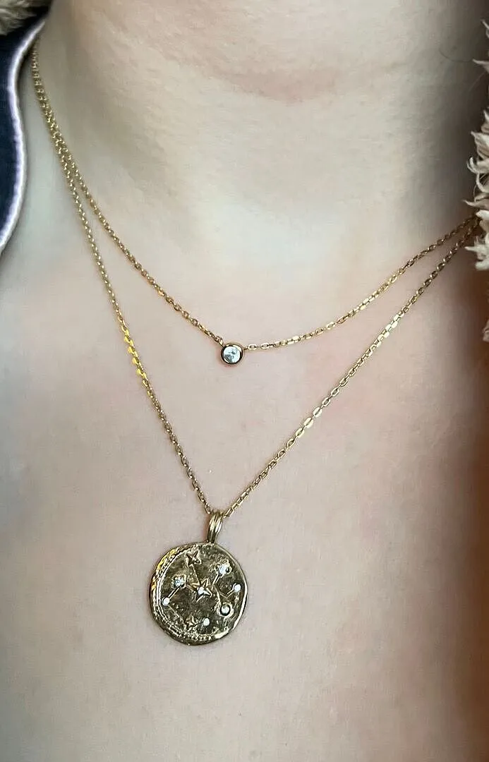 Astrid & Miyu Essential Crystal Pendant collier doré