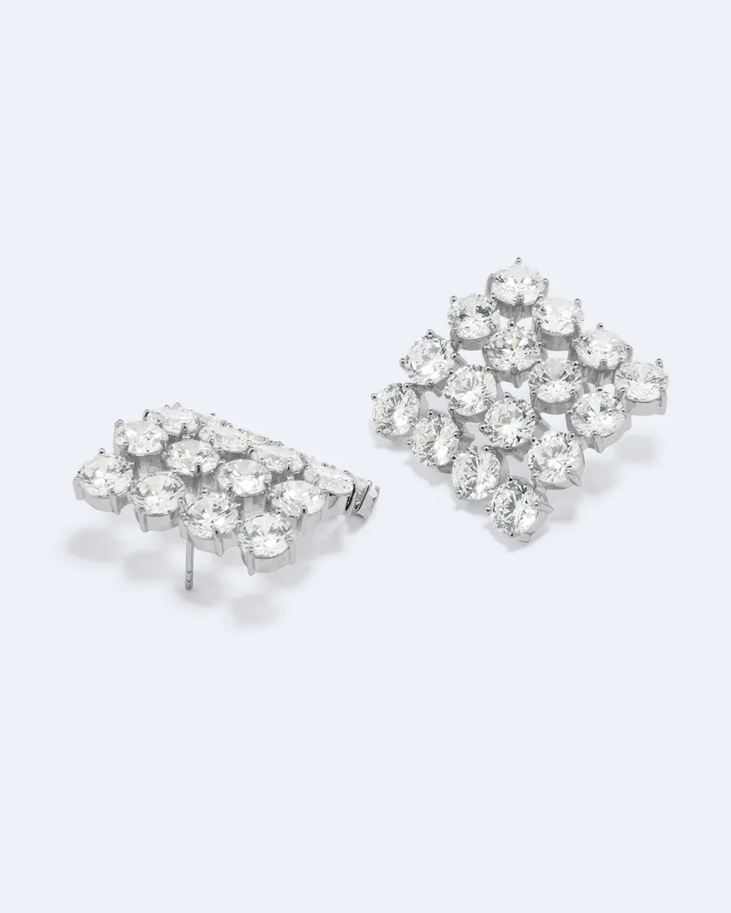 Completedworks Juggernaut boucles d'oreilles zirconium argent