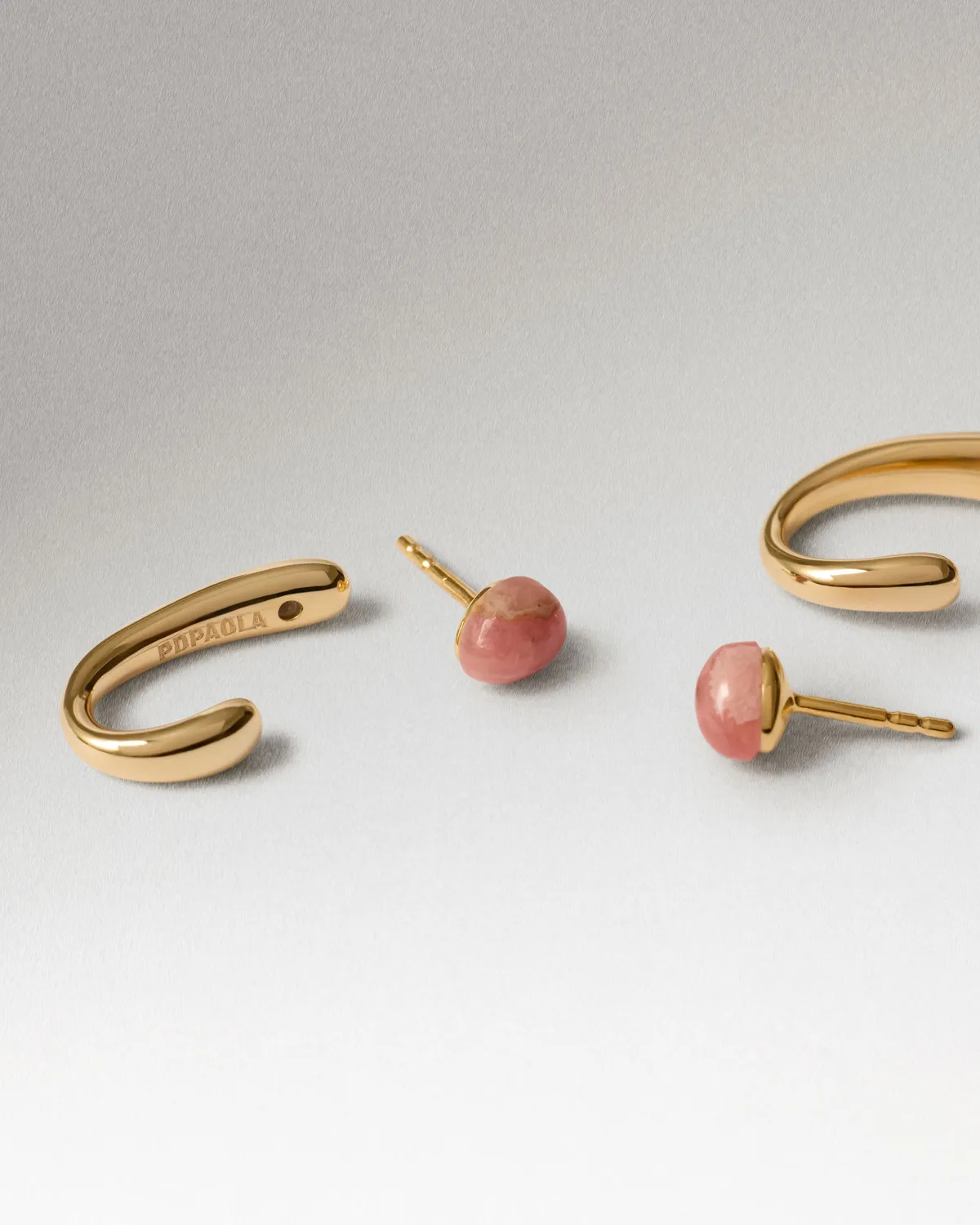 PDPAOLA Nova boucles rhodochrosite pierre rose