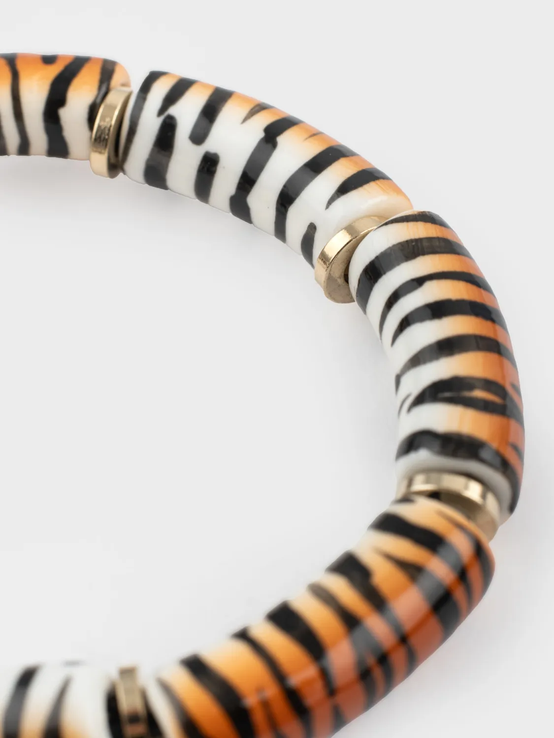Nach Bijoux bisou tigre bracelet élastique porcelaine
