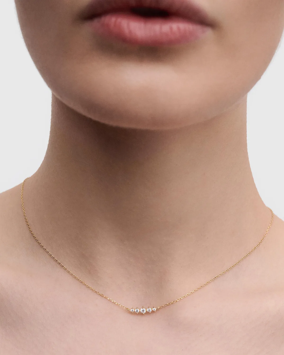 PDPAOLA Estela collier doré zircone blanche 40-60 cm