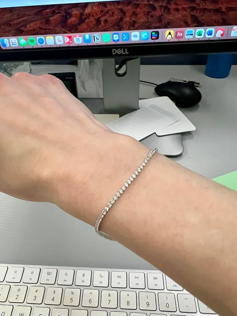 Astrid & Miyu Tennis Chain bracelet argent éclat