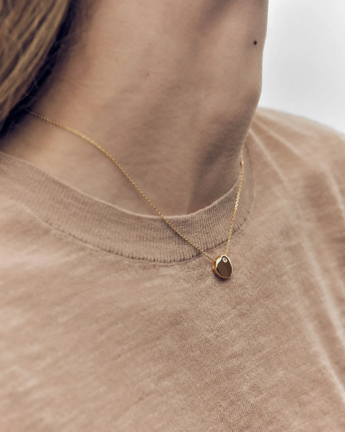 PDPAOLA Wave collier zirconia blanche doré