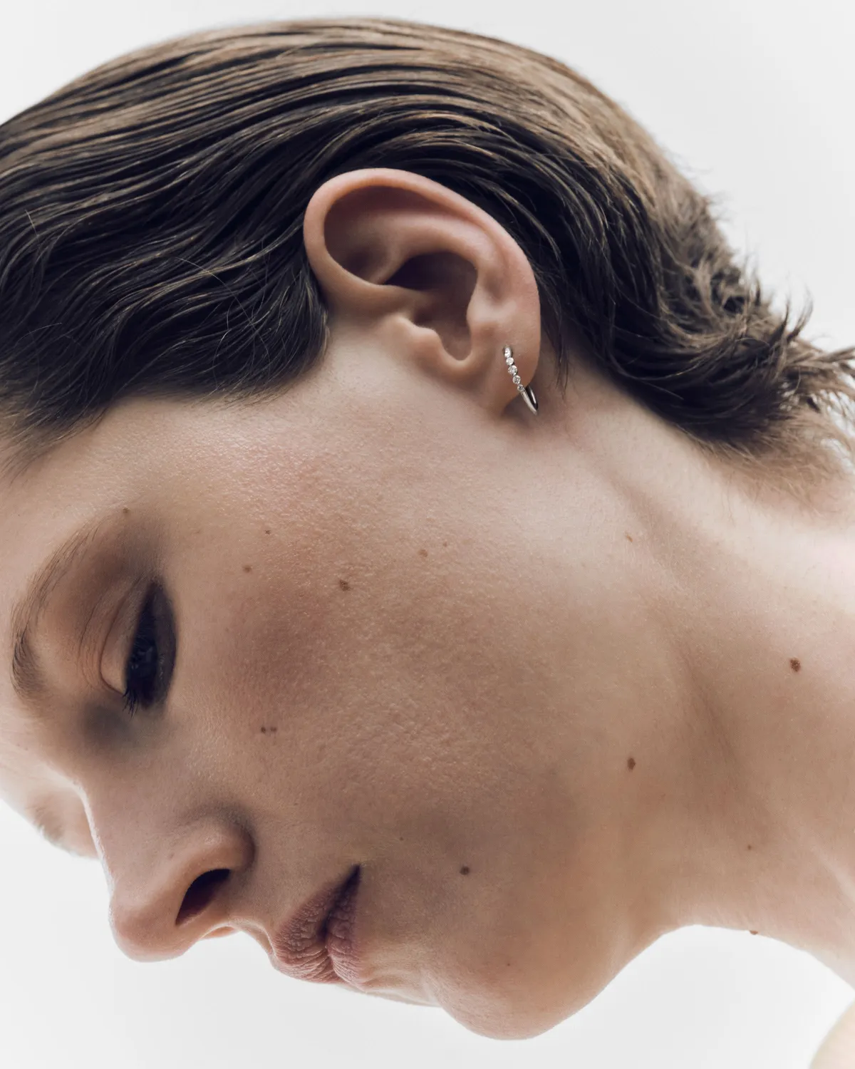 PDPAOLA Vivienne créoles or blanc diamants