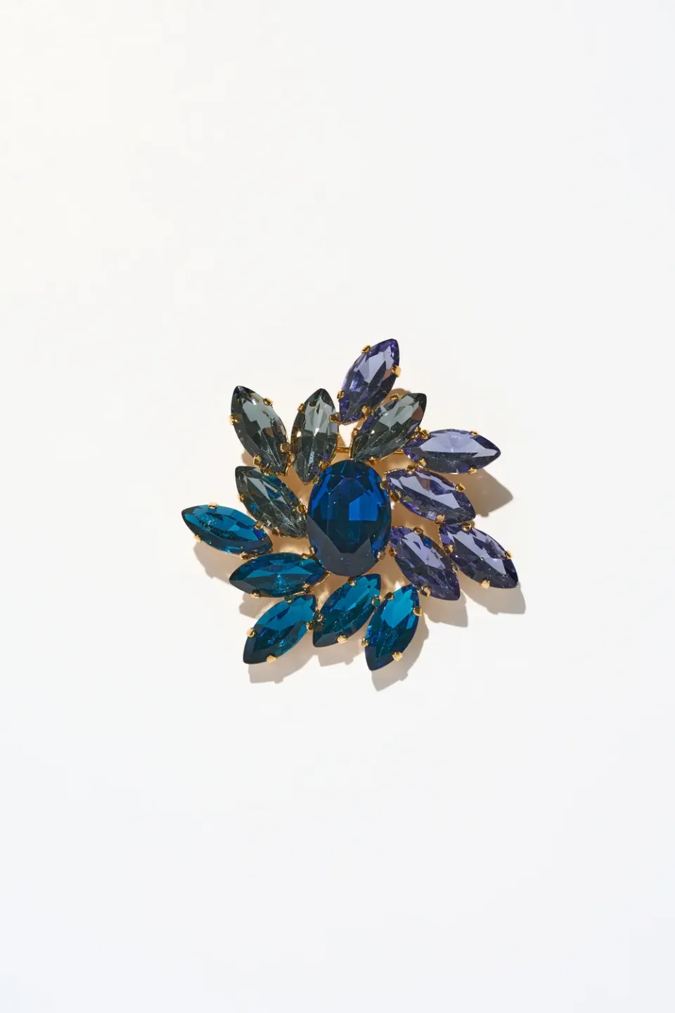 Philippe Ferrandis Paris by Night broche bleue cristal 5 cm